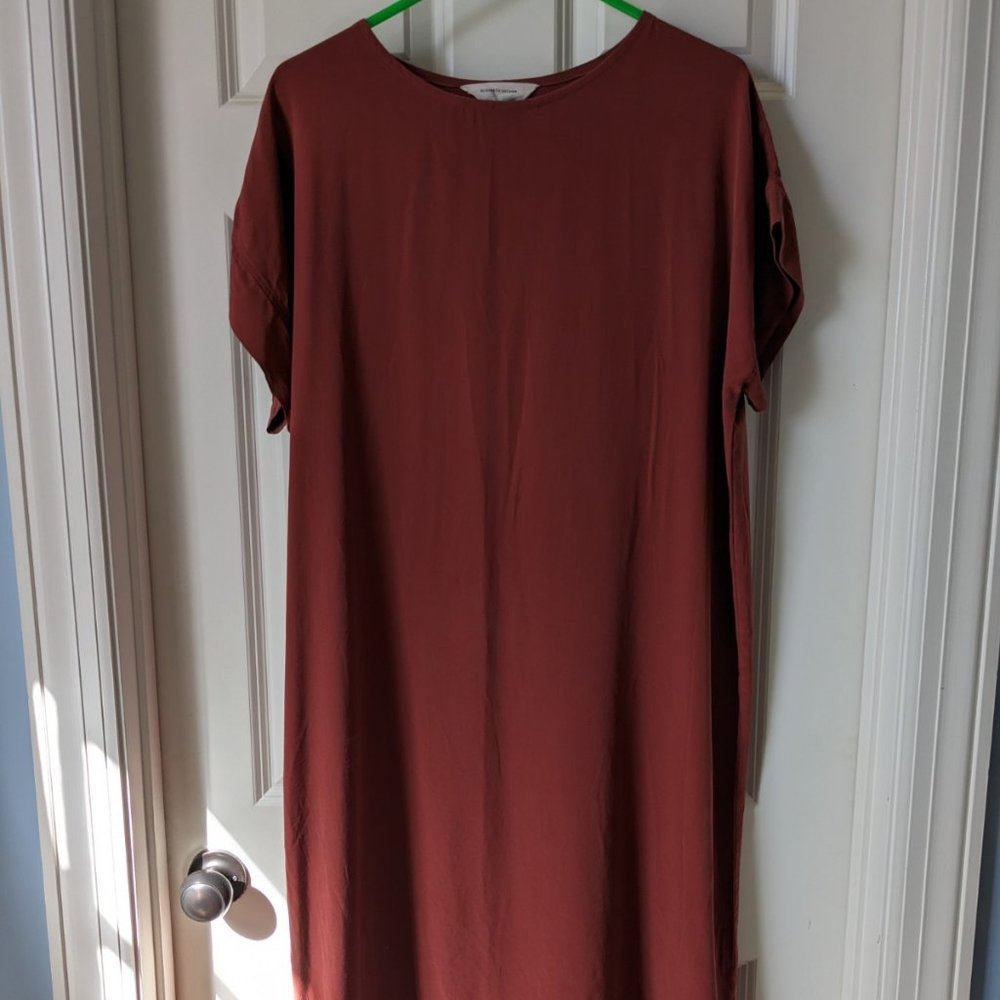 Elizabeth Suzann Georgia midi in silk rust